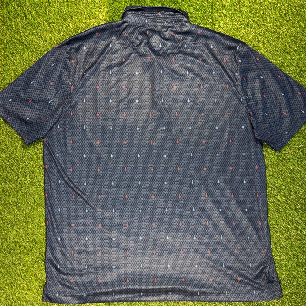 Men’s Navy Blue Patterned Shirt - Picture 4 of 7